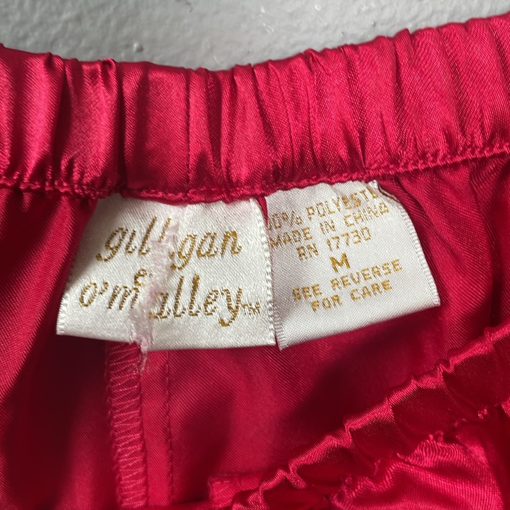 Vintage Gilligan & O’Malley Women’s M Red Two Piece Polyester Sleep set grandma - Picture 7 of 11